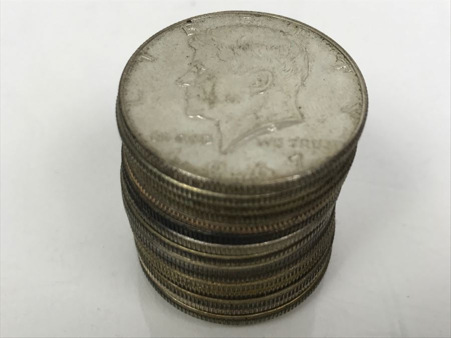 Collection Of (15) Kennedy Silver Half Dollars 1965-69 172.6g [Photo 2]