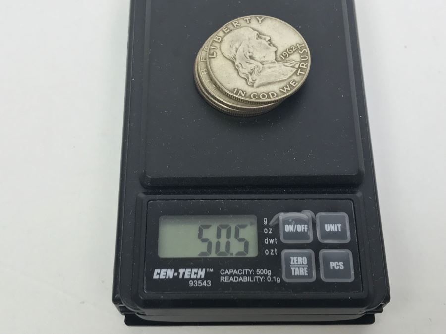 Collection Of Silver Franklin And Kennedy Half Dollars 50.5g [Photo 13]