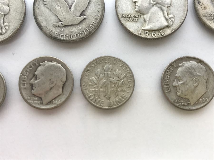 Collection Of Silver Quarters And Dimes 92g [Photo 19]
