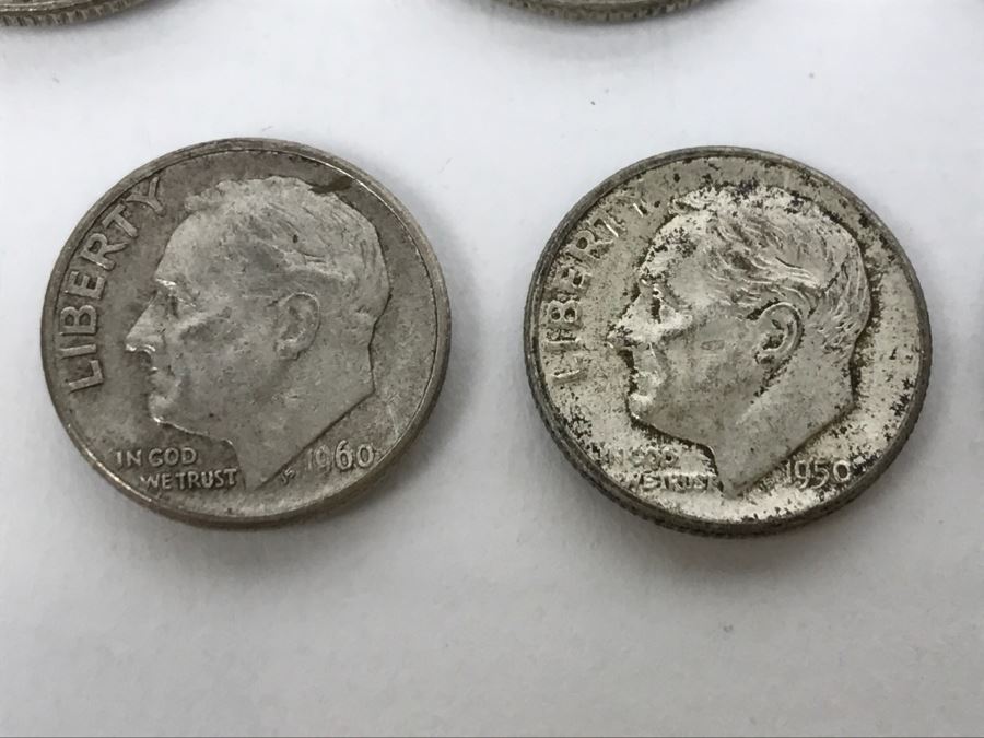Collection Of Silver Quarters And Dimes 92g [Photo 13]