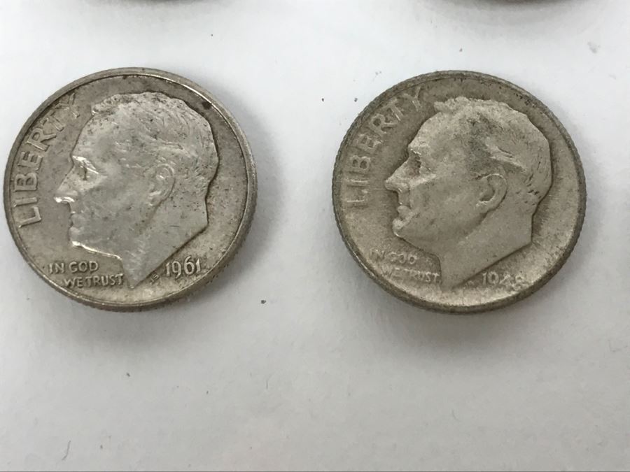 Collection Of Silver Quarters And Dimes 92g [Photo 11]