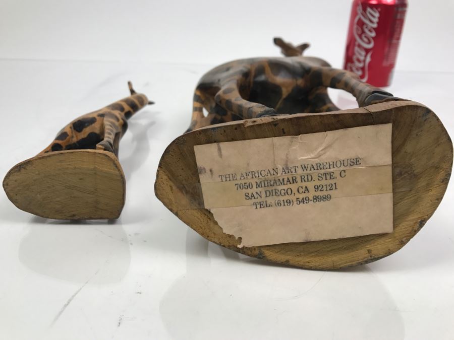 Pair Of African Carved Wooden Giraffes [Photo 10]