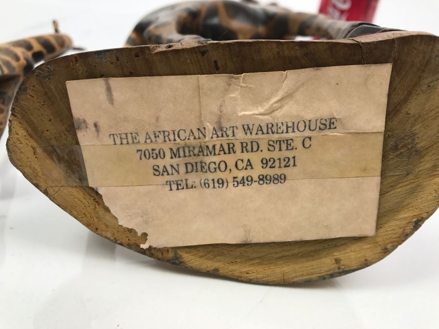 Pair Of African Carved Wooden Giraffes [Photo 11]