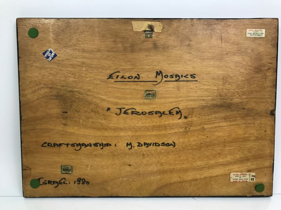 Vintage 1980 Eilon Mosaics From Israel Craftsmanship By M. Davidson Signed On Back [Photo 2]