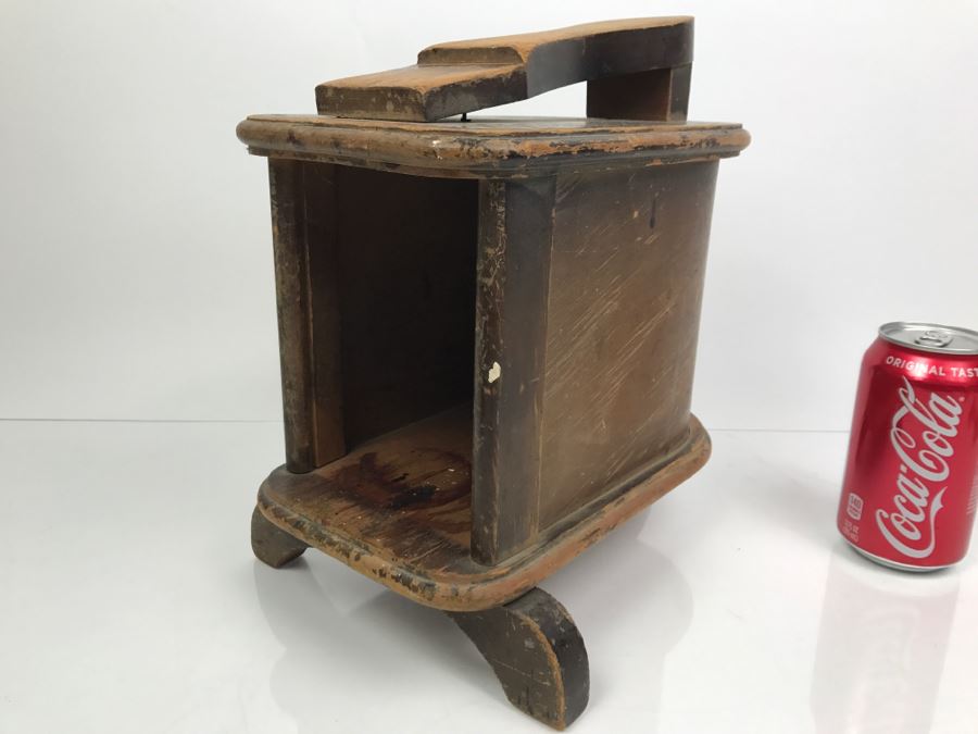 wooden shoe polish box