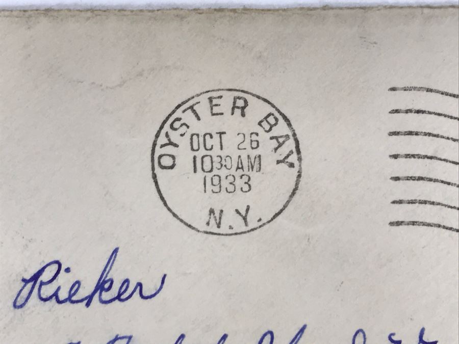 Vintage 1933 Personalized Handwritten Letter And Signature From Edith K. Roosevelt, Former First Lady of the United States Wife Of President Theodore Roosevelt [Photo 6]