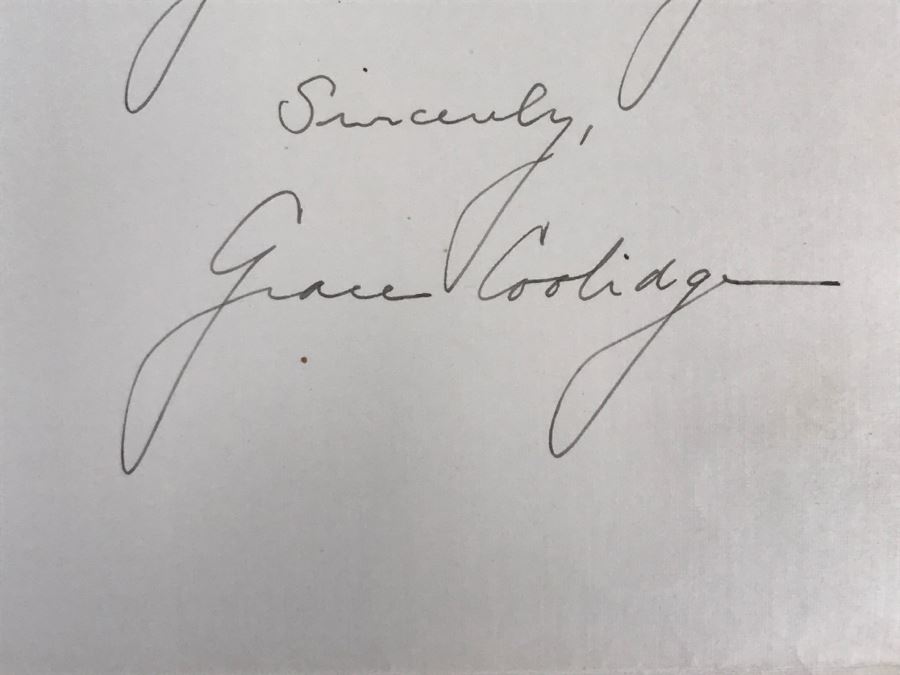 Vintage 1933 Personal Handwritten Letter Signed By Grace Coolidge, Former First Lady of the United States Wife Of Calvin Coolidge [Photo 11]