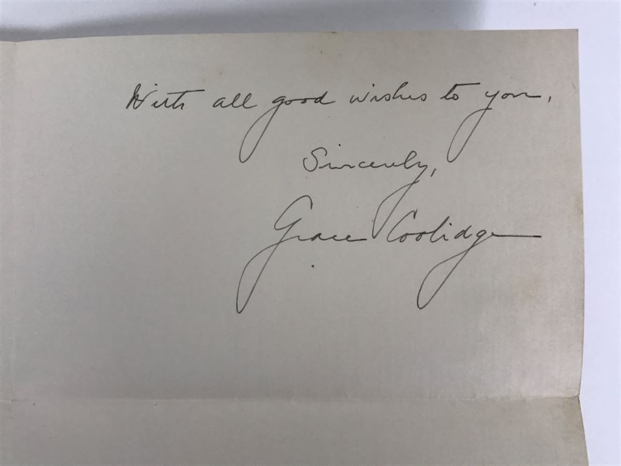 Vintage 1933 Personal Handwritten Letter Signed By Grace Coolidge, Former First Lady of the United States Wife Of Calvin Coolidge [Photo 10]