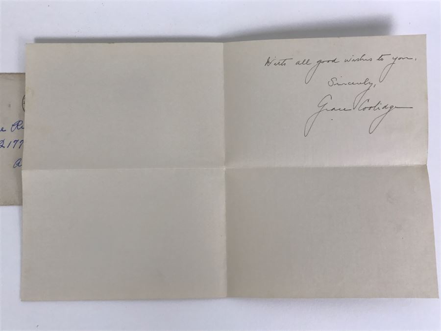 Vintage 1933 Personal Handwritten Letter Signed By Grace Coolidge, Former First Lady of the United States Wife Of Calvin Coolidge [Photo 9]