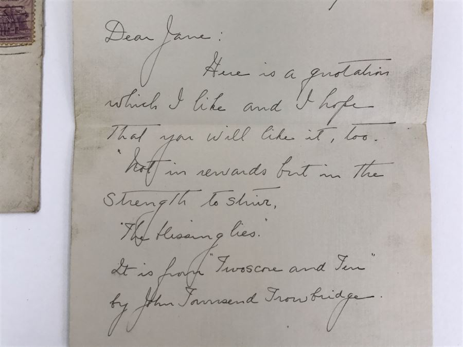 Vintage 1933 Personal Handwritten Letter Signed By Grace Coolidge, Former First Lady of the United States Wife Of Calvin Coolidge [Photo 6]