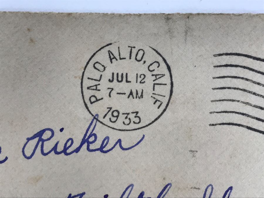 Vintage 1933 Handwritten Note And Signatures From Lou Henry Hoover (Former First Lady of the United States) AND President Herbert Hoover [Photo 7]