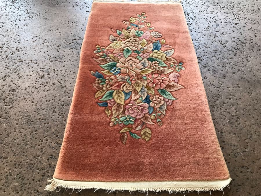 Small Chinese Rug Salmon Color [Photo 6]