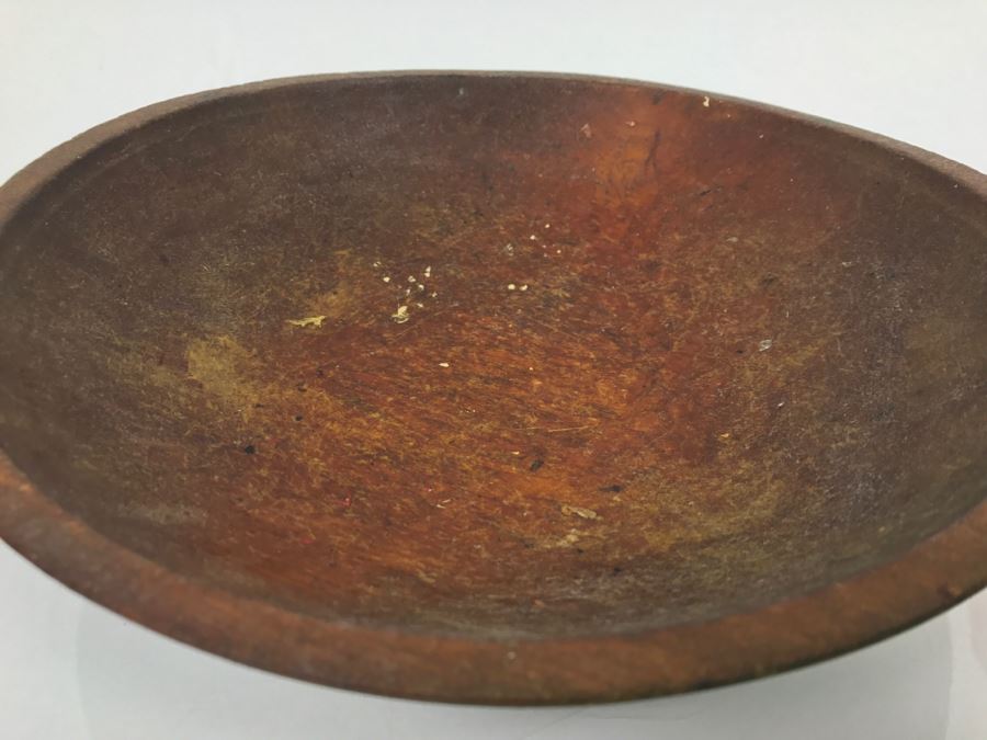 Primitive Wooden Bowl Dough Bowl [Photo 6]