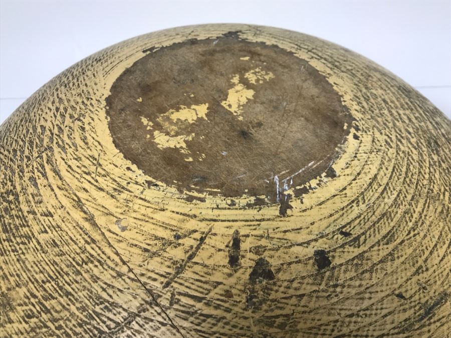 Large Primitive Wooden Bowl Dough Bowl [Photo 13]