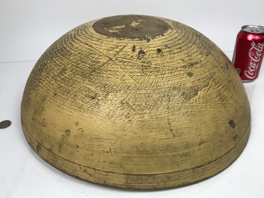 Large Primitive Wooden Bowl Dough Bowl [Photo 11]