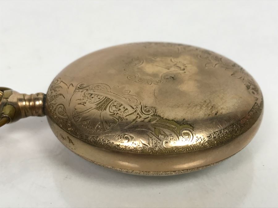 Antique Porcelain Dial Hamilton Watch Co Pocket Watch Porcelain Dial Has Chips [Photo 14]