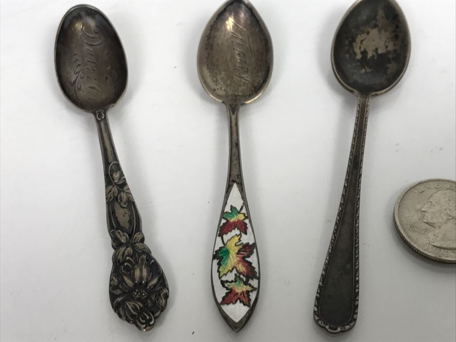 Set Of (3) Sterling Silver Spoons 26.7g [Photo 4]