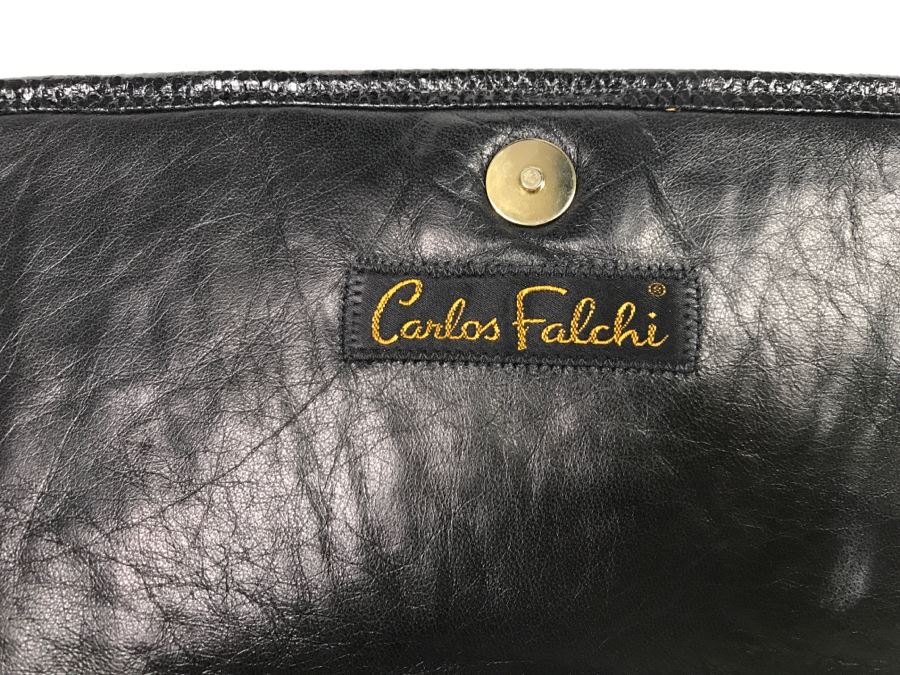 Carlos Falchi Black Leather Handbag [Photo 6]