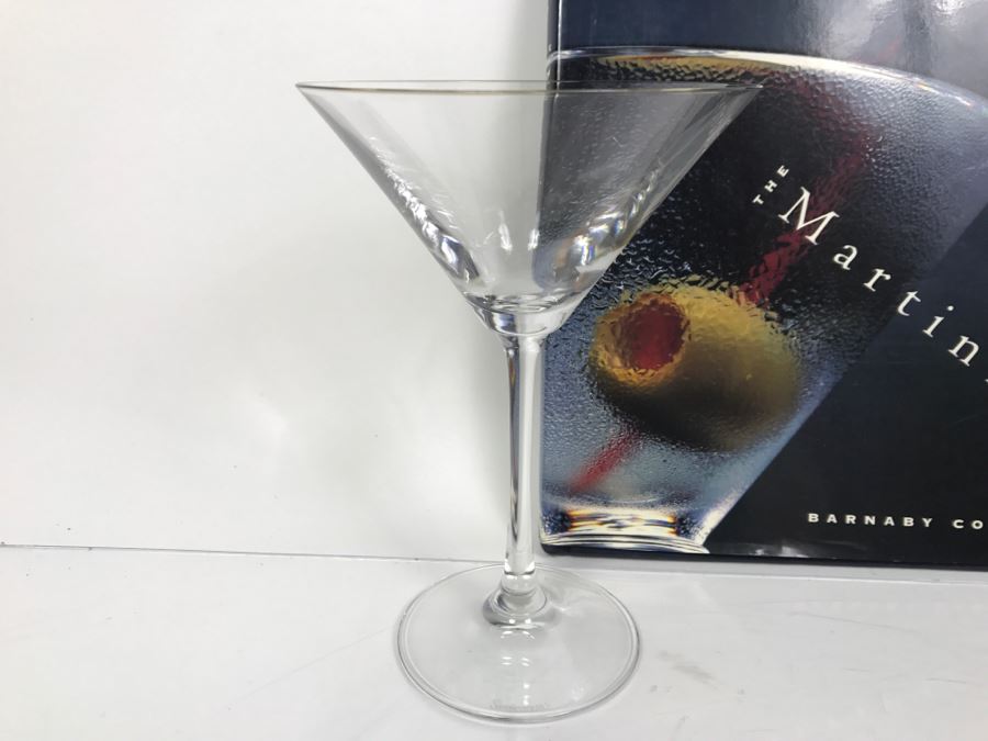 Pair Of Spiegelau Martini Glasses And First Edition The Martini Book By Barnaby Conrad III [Photo 2]