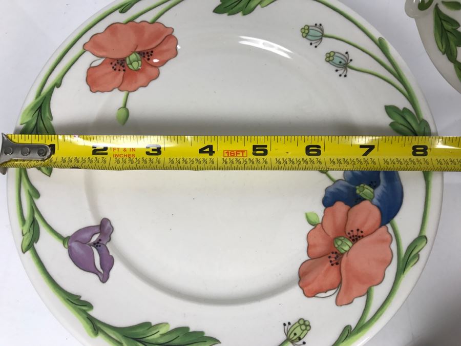 Villeroy & Boch Germany Amapola Pattern China Set With Platter, Gravy Boat, Creamer And Sugar, Bowls And Plates [Photo 11]