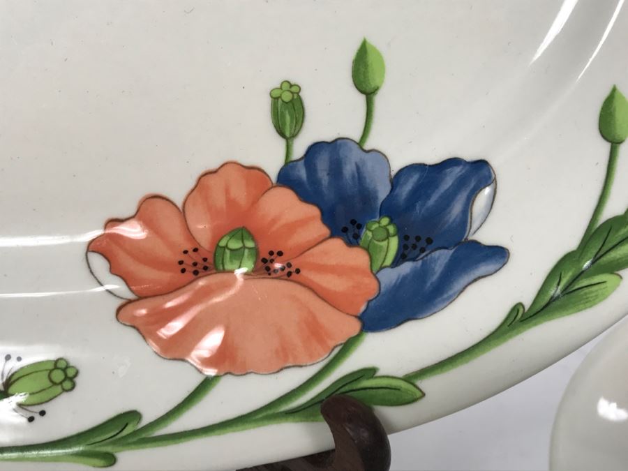 Villeroy & Boch Germany Amapola Pattern China Set With Platter, Gravy Boat, Creamer And Sugar, Bowls And Plates [Photo 5]