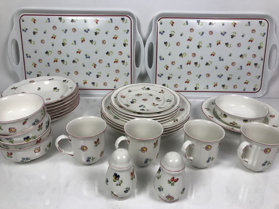 Villeroy & Boch Germany China Set With Bowls, Plates, Cups, Trays