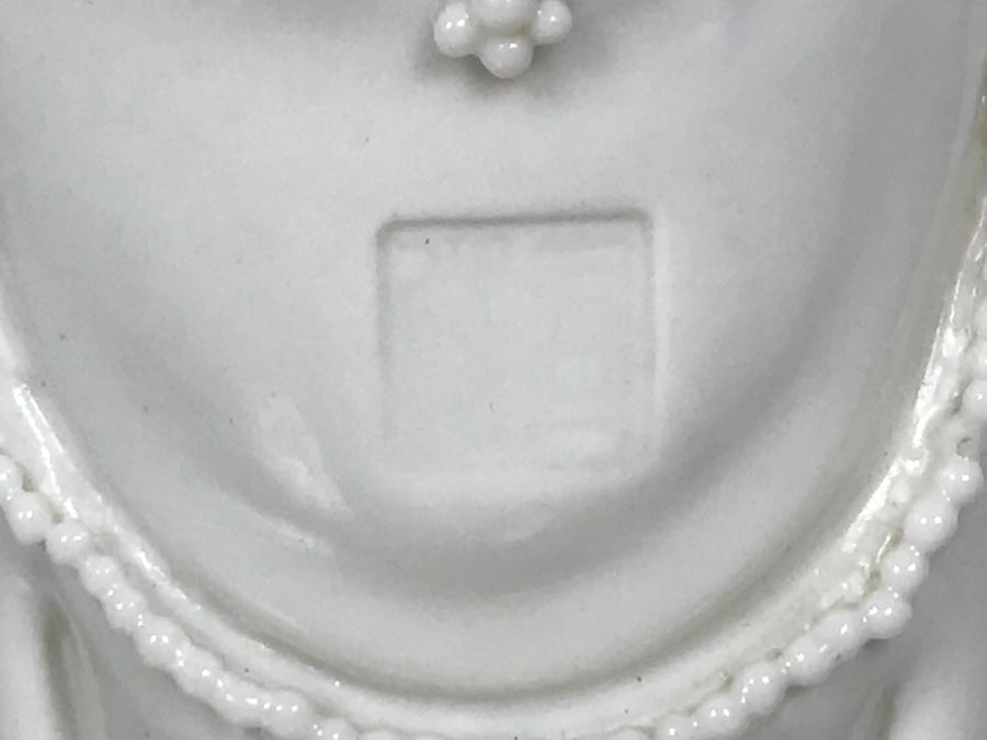 Pair Of Chinese Candleholders And Signed White Chinese Blanc de Chine Porcelain Figure of Guanyin Guan Yin [Photo 10]