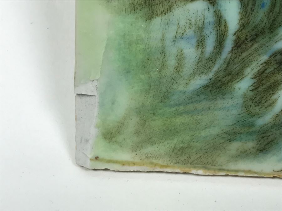 Vintage Signed Chinese Porcelian Tile Painting [Photo 15]