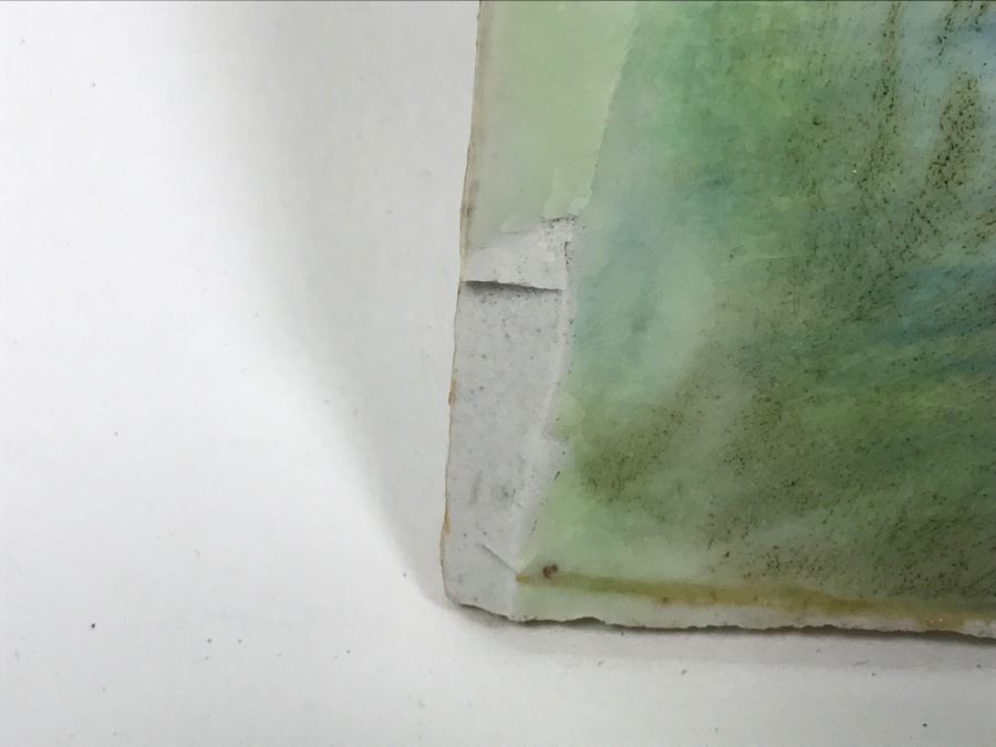 Vintage Signed Chinese Porcelian Tile Painting [Photo 16]