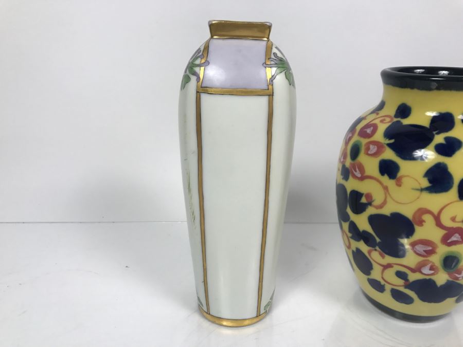 Handpainted Austrian Vase, Porcelain Vase And Art Glass Vase [Photo 5]