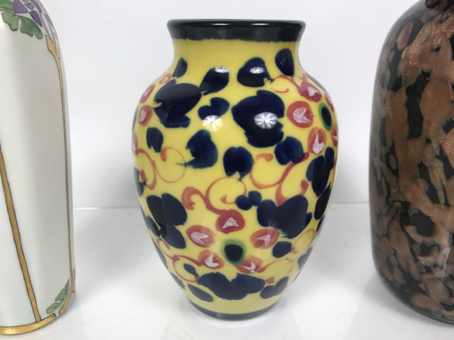 Handpainted Austrian Vase, Porcelain Vase And Art Glass Vase [Photo 6]