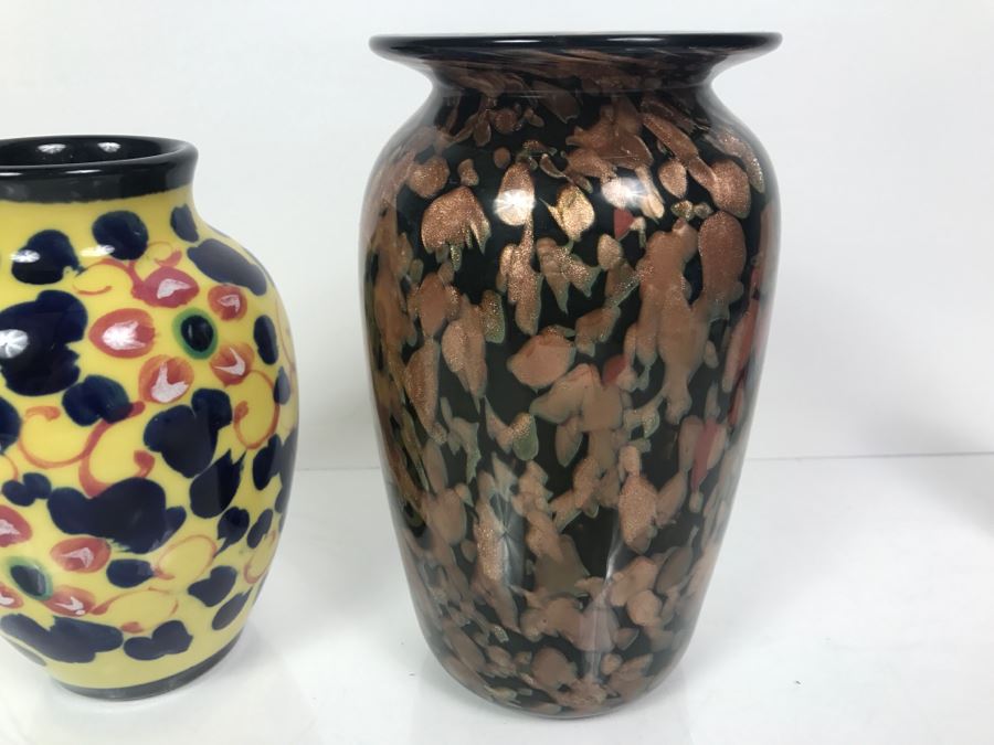 Handpainted Austrian Vase, Porcelain Vase And Art Glass Vase [Photo 9]