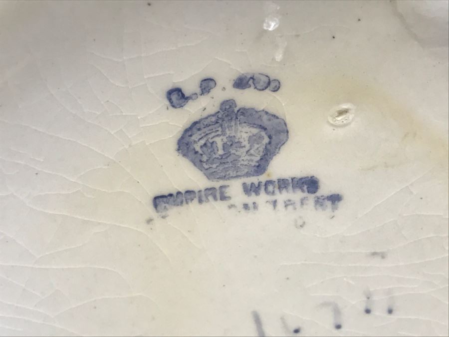 Pair Of Vintage English Barrel Biscuit Jars Lidded With Handles [Photo 17]