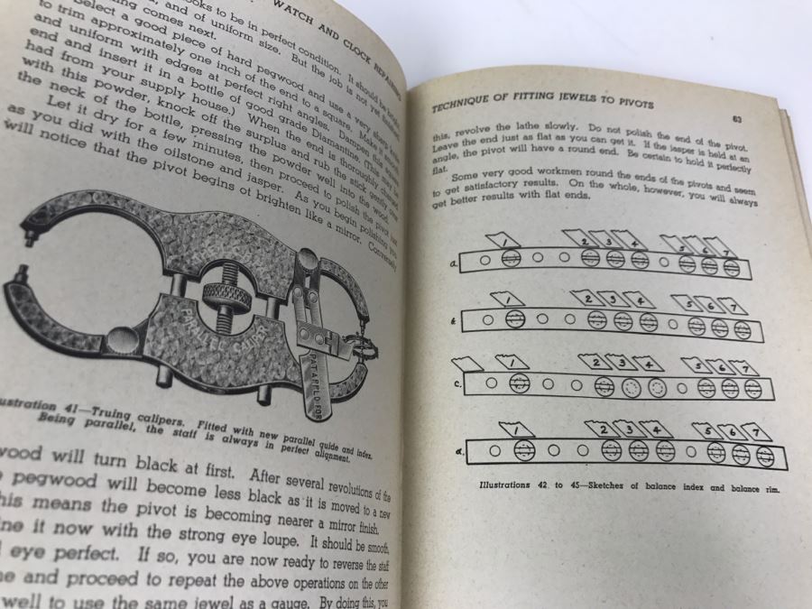 Vintage 1944 Book Modern Watch And Clock Repairing Book P. Buford Harris [Photo 10]