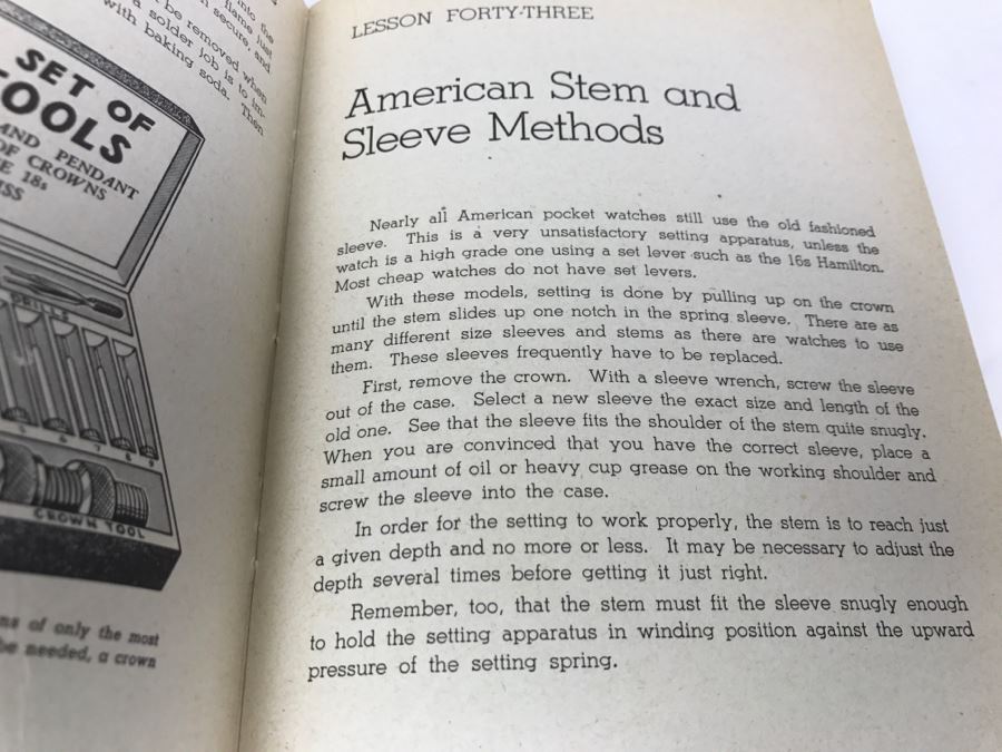 Vintage 1944 Book Modern Watch And Clock Repairing Book P. Buford Harris [Photo 7]