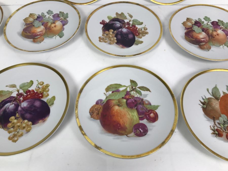 (12) Bavarian Germany Fruit Plates E&R [Photo 2]