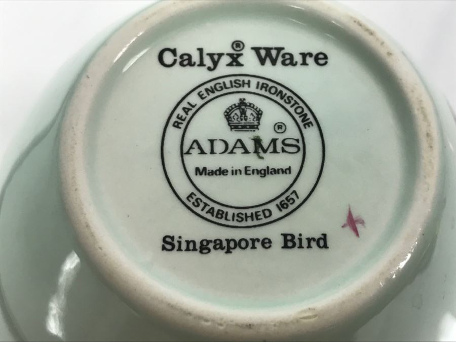 Adams Calyx Ware China England Teapot Creamer And Sugar Trays Pitcher Tureen [Photo 11]