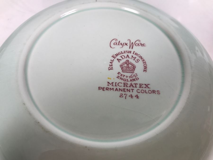 Adams Calyx Ware China England Cups Saucers Bowls Plates [Photo 10]