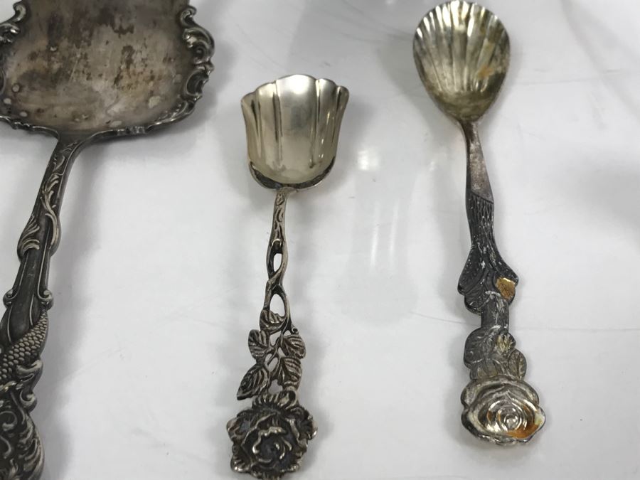 Pewter Pitcher, Vase, Spoons, Fork And Candle Snuffer [Photo 7]