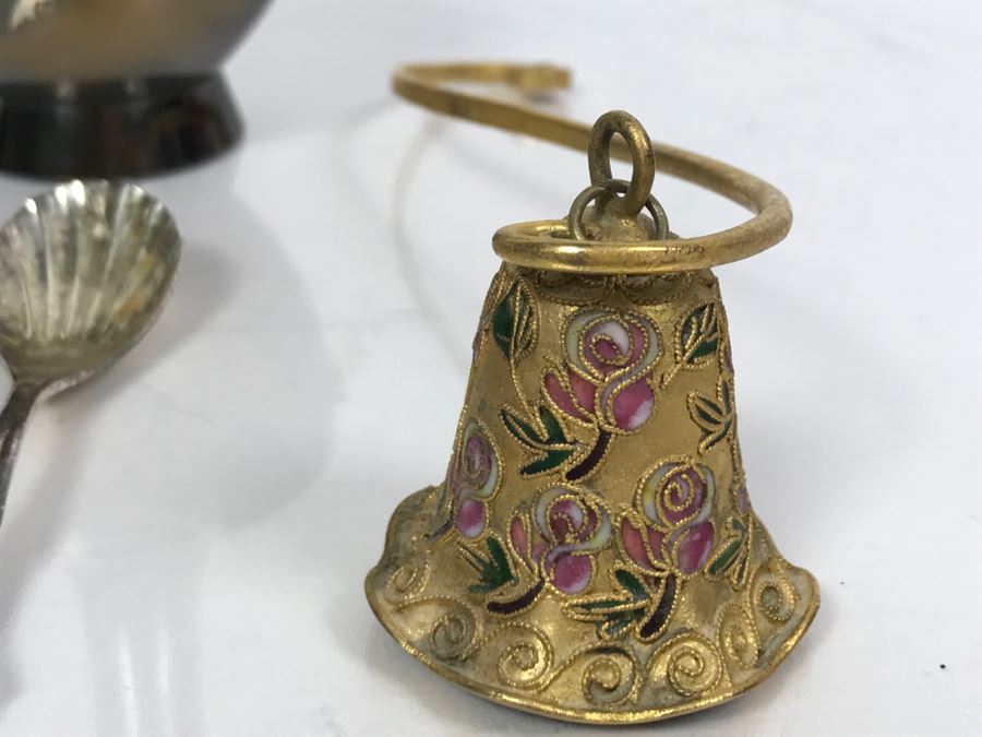 Pewter Pitcher, Vase, Spoons, Fork And Candle Snuffer [Photo 8]