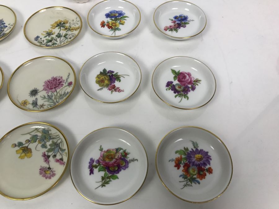 (1) Limoges France Bird Plate And (6) K&A Krautheim Bavaria Germany Floral Small Dishes And (6) Rosenthal Floral Small Dishes [Photo 9]