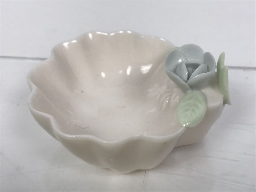 (1) Limoges France Bird Plate And (6) K&A Krautheim Bavaria Germany Floral Small Dishes And (6) Rosenthal Floral Small Dishes [Photo 12]