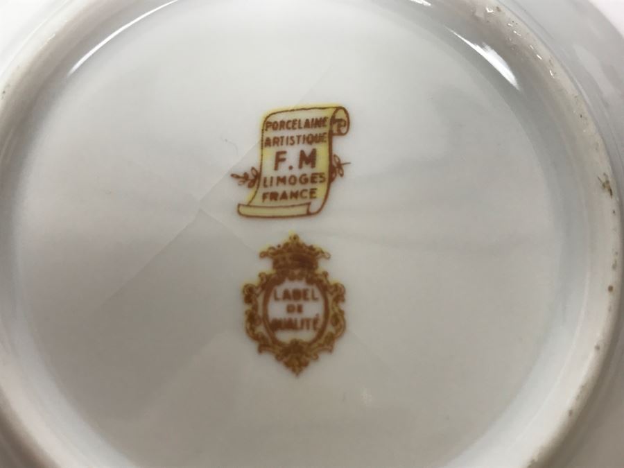 (1) Limoges France Bird Plate And (6) K&A Krautheim Bavaria Germany Floral Small Dishes And (6) Rosenthal Floral Small Dishes [Photo 4]