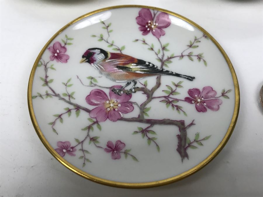 (1) Limoges France Bird Plate And (6) K&A Krautheim Bavaria Germany Floral Small Dishes And (6) Rosenthal Floral Small Dishes [Photo 2]