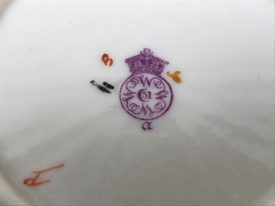 Various China Cups And Saucers, Griswold Salt & Pepper Shaker, Germany Handpainted Plate Love Story See Photos [Photo 11]