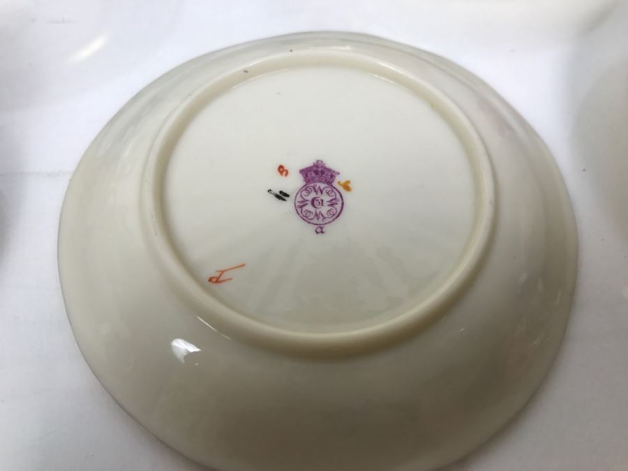 Various China Cups And Saucers, Griswold Salt & Pepper Shaker, Germany Handpainted Plate Love Story See Photos [Photo 10]