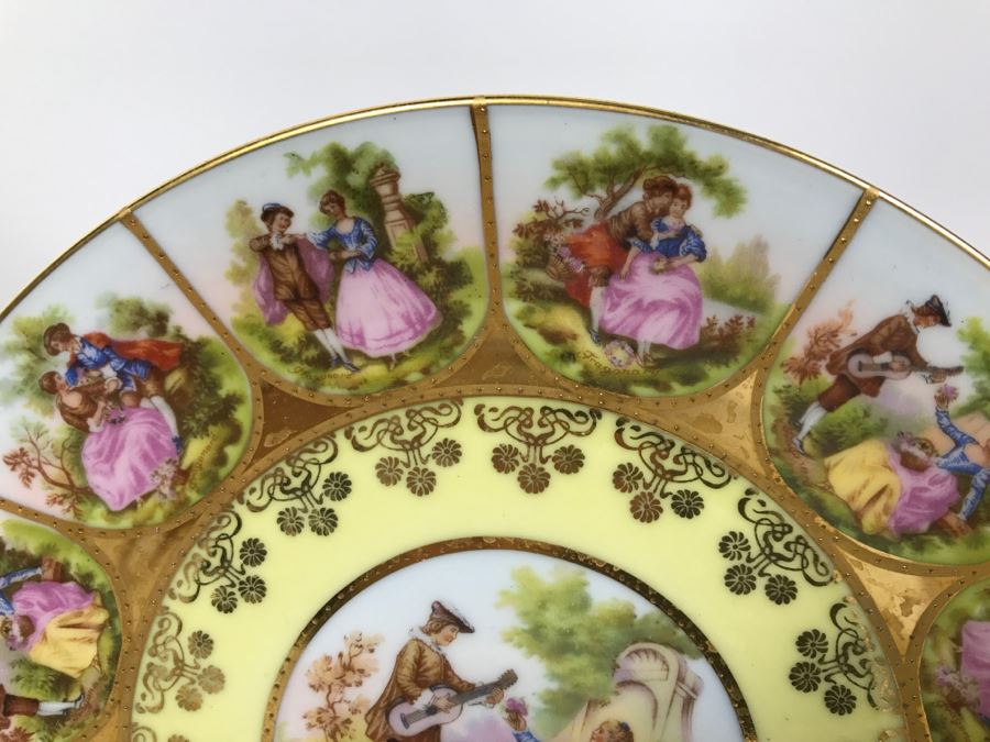 Various China Cups And Saucers, Griswold Salt & Pepper Shaker, Germany Handpainted Plate Love Story See Photos [Photo 17]