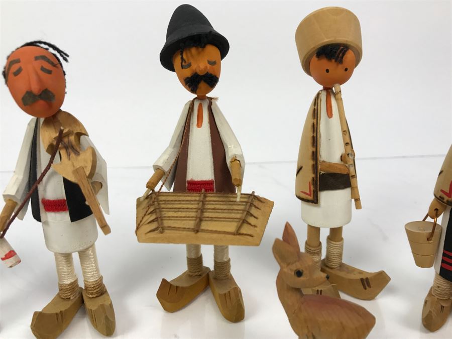 Collection Of Handpainted Wooden Folk Art Dolls [Photo 5]