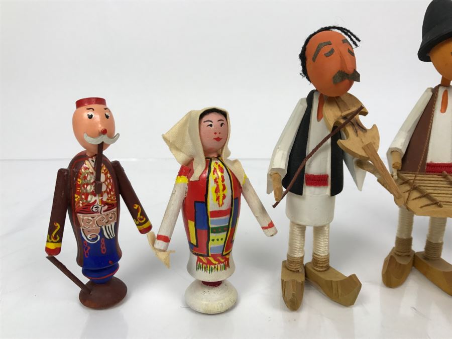 Collection Of Handpainted Wooden Folk Art Dolls [Photo 6]