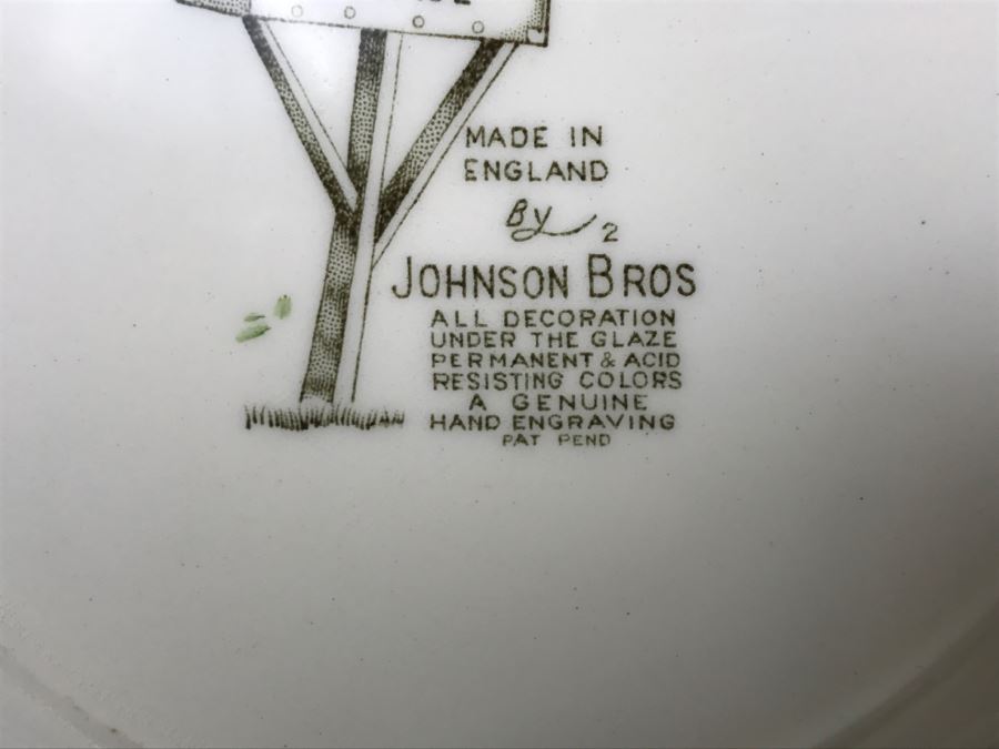 Vintage Johnson Brothers The Covered Bridge The Friendly Village China (See Photos For Condition) And Sterling Colonial English Ironstone J&G Meakin England China [Photo 9]